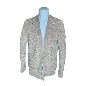 Moth by Anthropologie Nubby Cardigan Sweater Taupe Soft Thick Warm XS